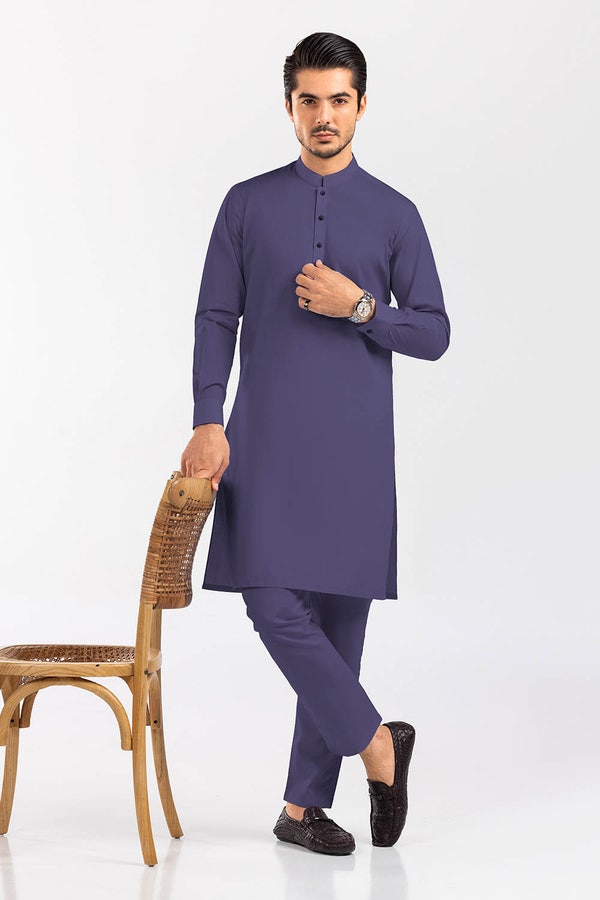 Gul Ahmed 2 Piece Custom Stitched Suit - Blue - LB30533