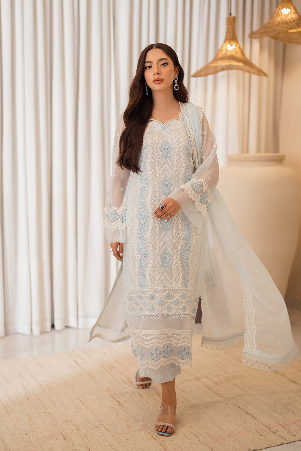 Libasco Azure 3 Piece Custom Stitched Suit - Blue - LB288262