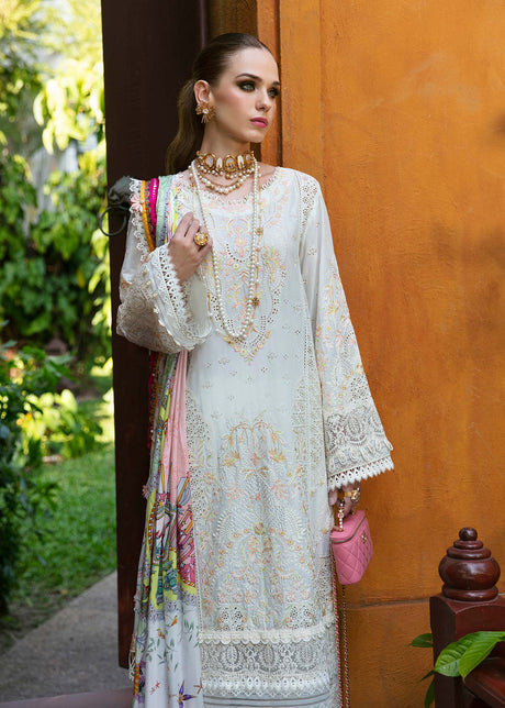 Kanwal Malik 3 Piece Custom Stitched Suit - Off-White - LB286486