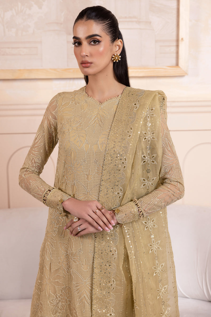 Jazmin 3 Piece Custom Stitched Suit - Beige - LB287442