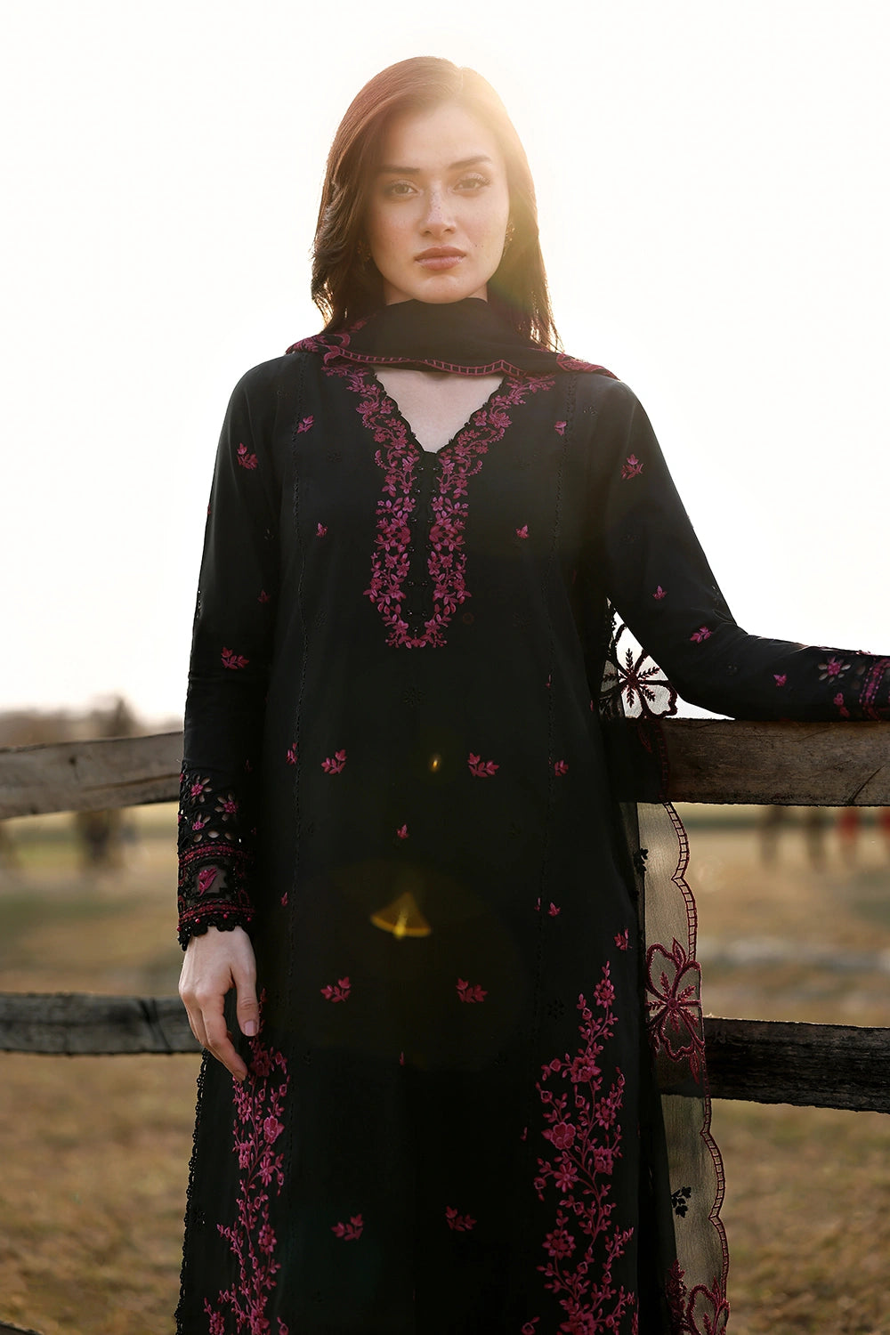 Azure 3 Piece Custom Stitched Suit - Black - LB31566