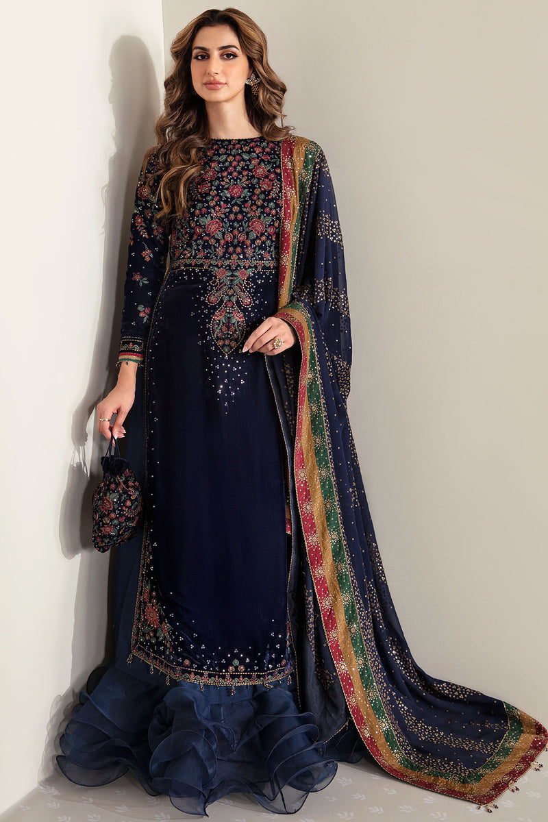 Jazmin 3 Piece Custom Stitched Suit - Blue - LB287866