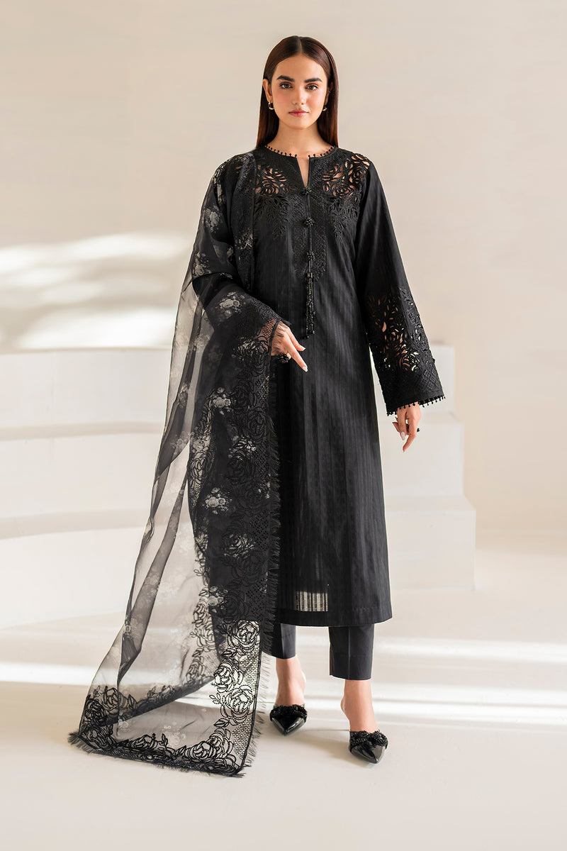 Baroque 3 Piece Custom Stitched Suit - Black - LB287390