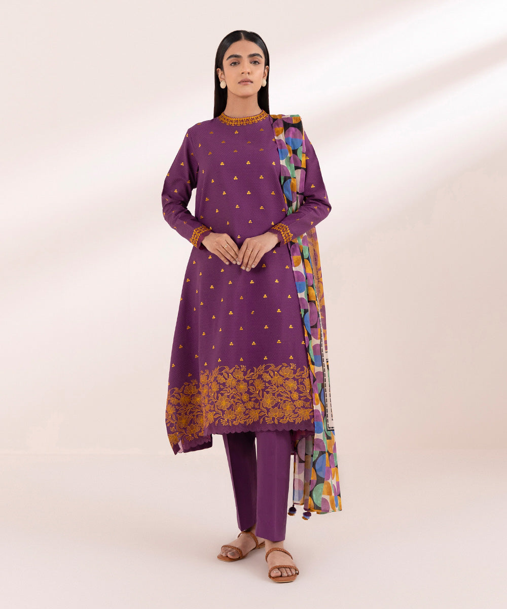 Sapphire 3 Piece Custom Stitched Suit - Purple - LB287702