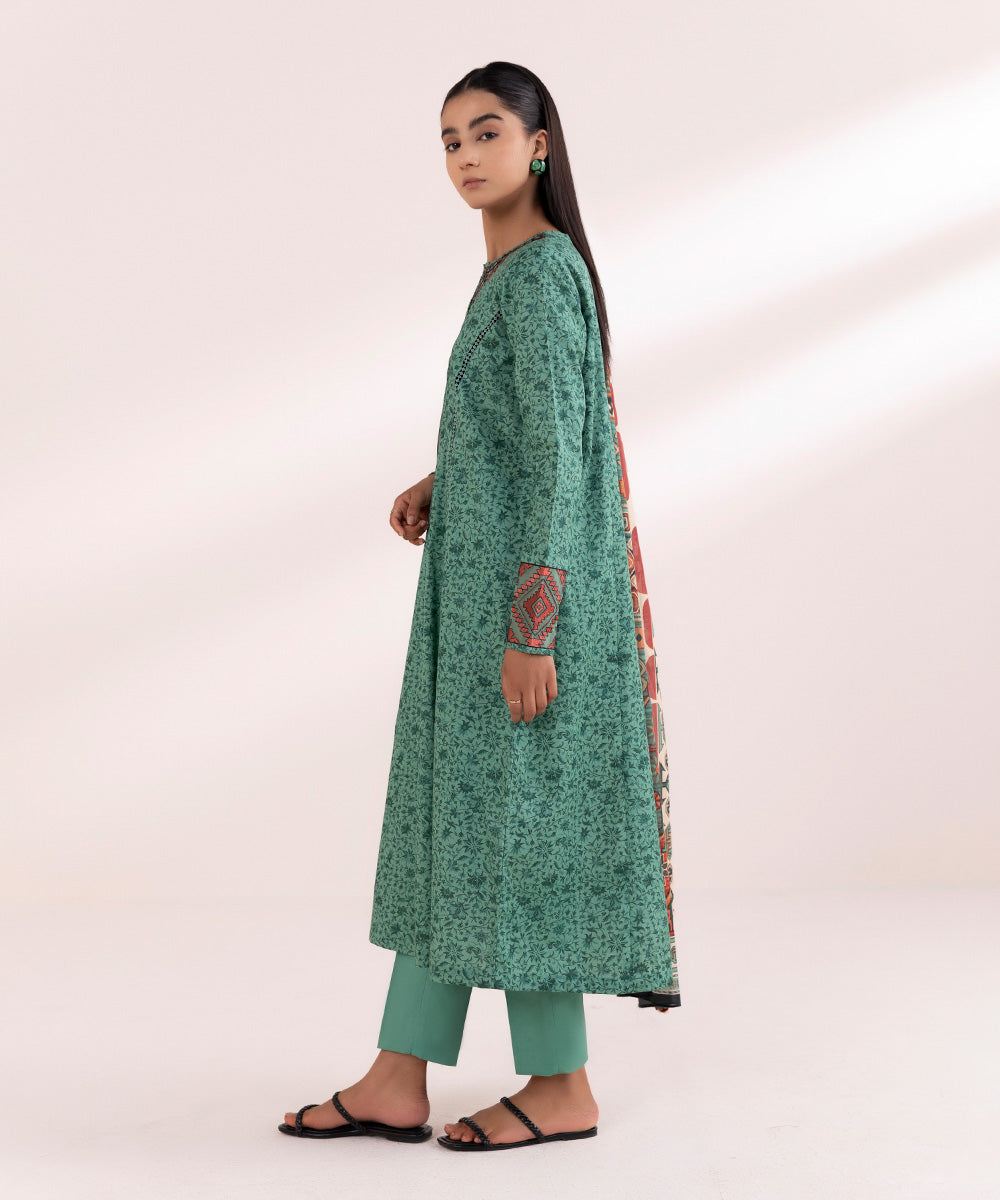 Sapphire 3 Piece Custom Stitched Suit - Green - LB287699