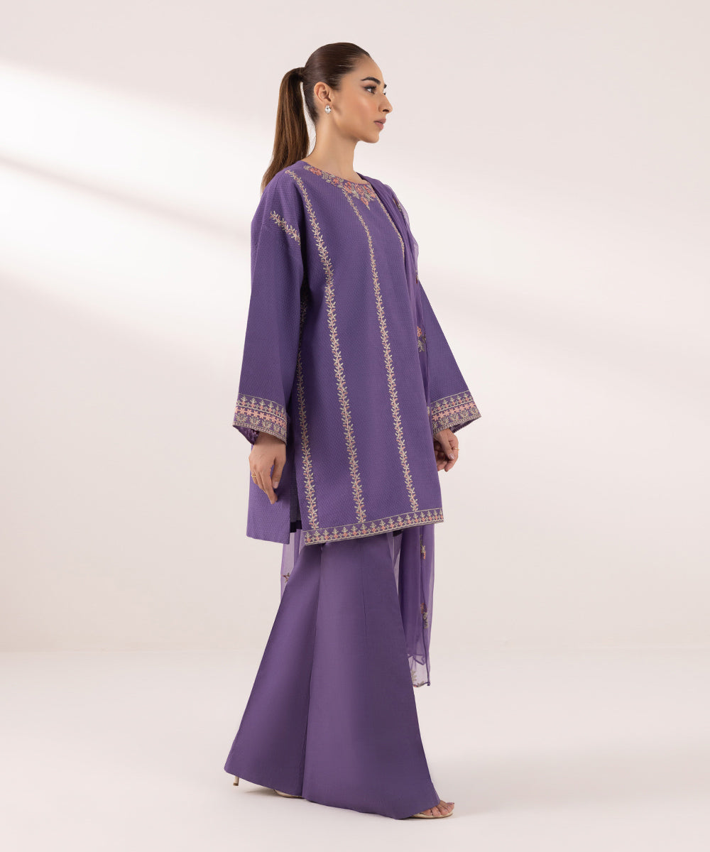 Sapphire 3 Piece Custom Stitched Suit - Purple - LB287615