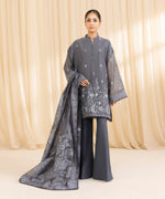 Libasco Sapphire 3 Piece Custom Stitched Suit - Gray - LB288643