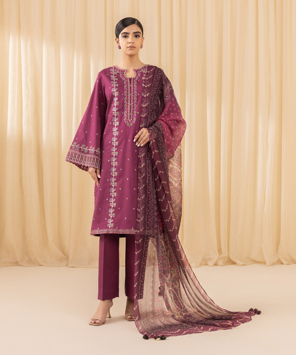 Sapphire 3 Piece Custom Stitched Suit - Purple - LB288156