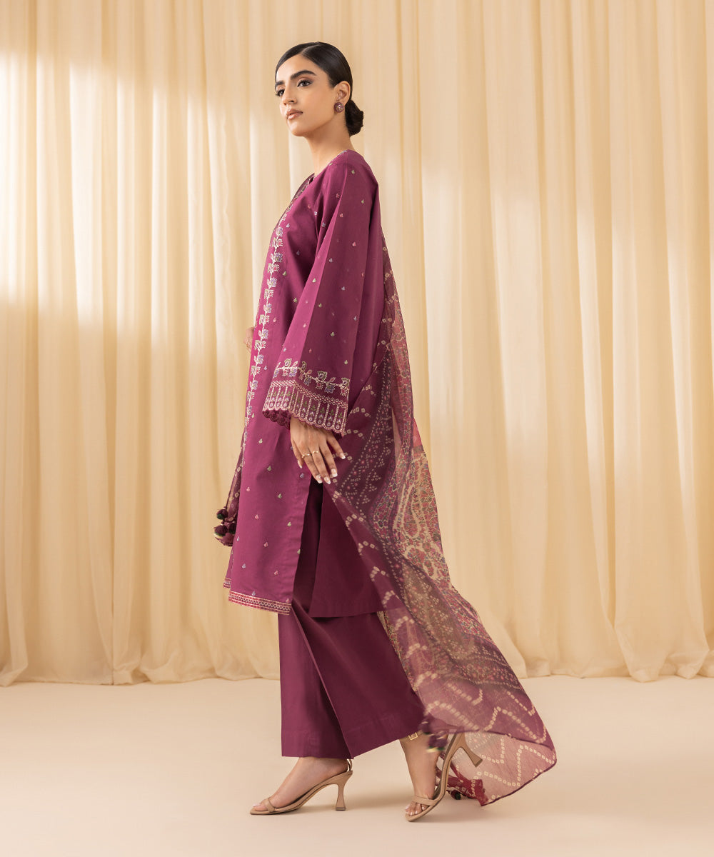 Sapphire 3 Piece Custom Stitched Suit - Purple - LB288156