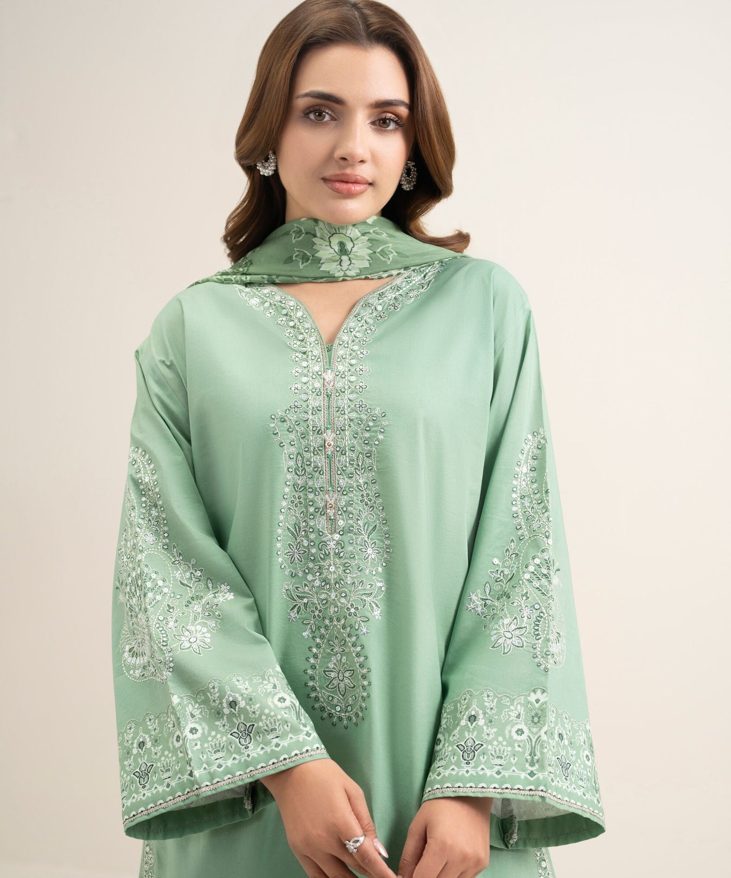 Sapphire 3 Piece Custom Stitched Suit - Green - LB31294