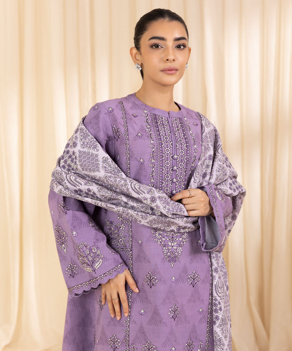 Sapphire 3 Piece Custom Stitched Suit - Purple - LB289203