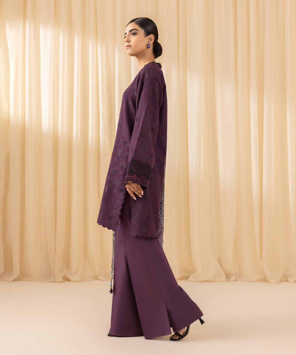 Sapphire 3 Piece Custom Stitched Suit - Purple - LB288172