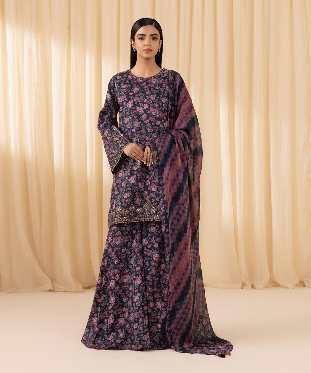 Sapphire 3 Piece Custom Stitched Suit - Blue - LB288122