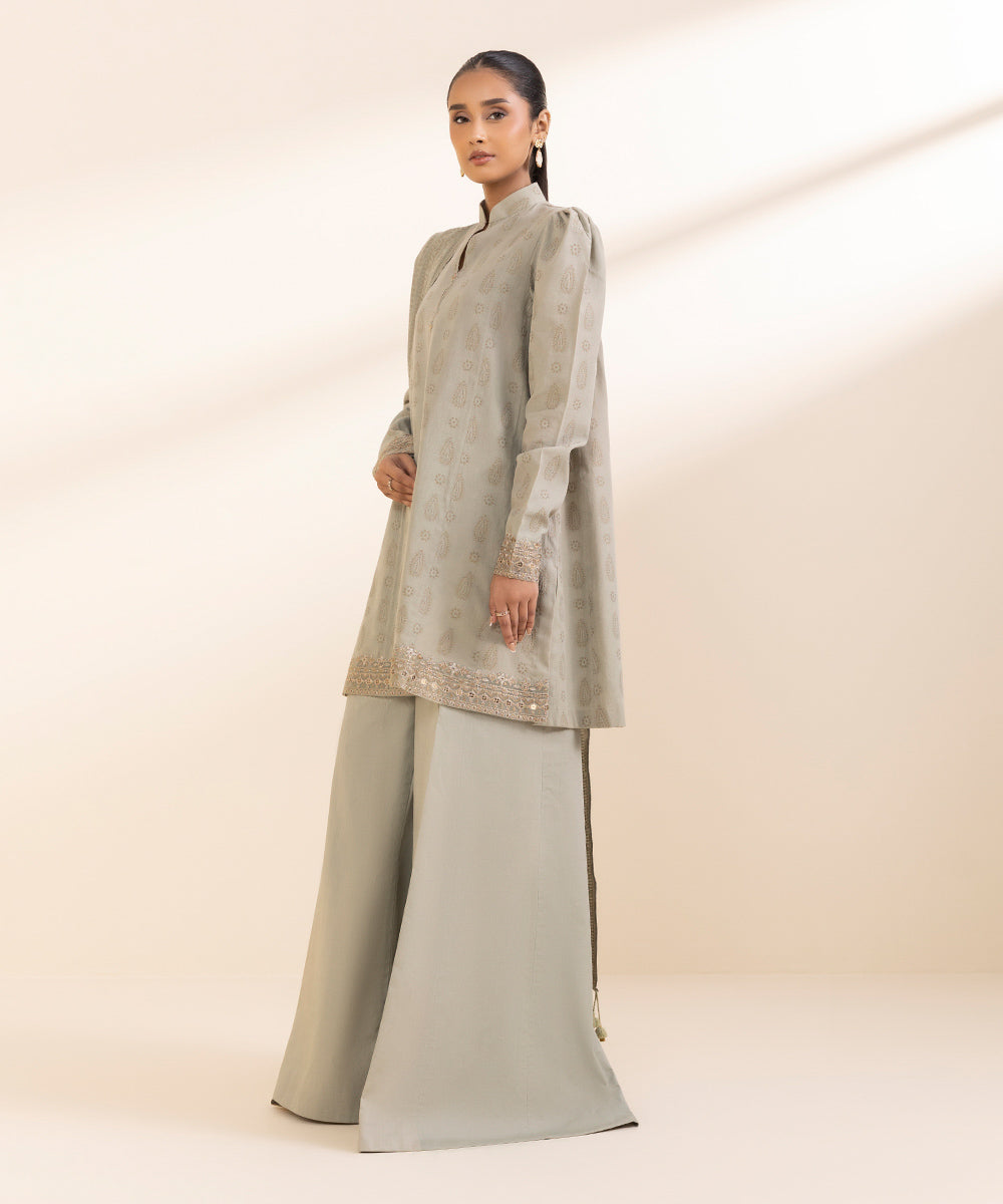 Sapphire 3 Piece Custom Stitched Suit - Gray - LB288636