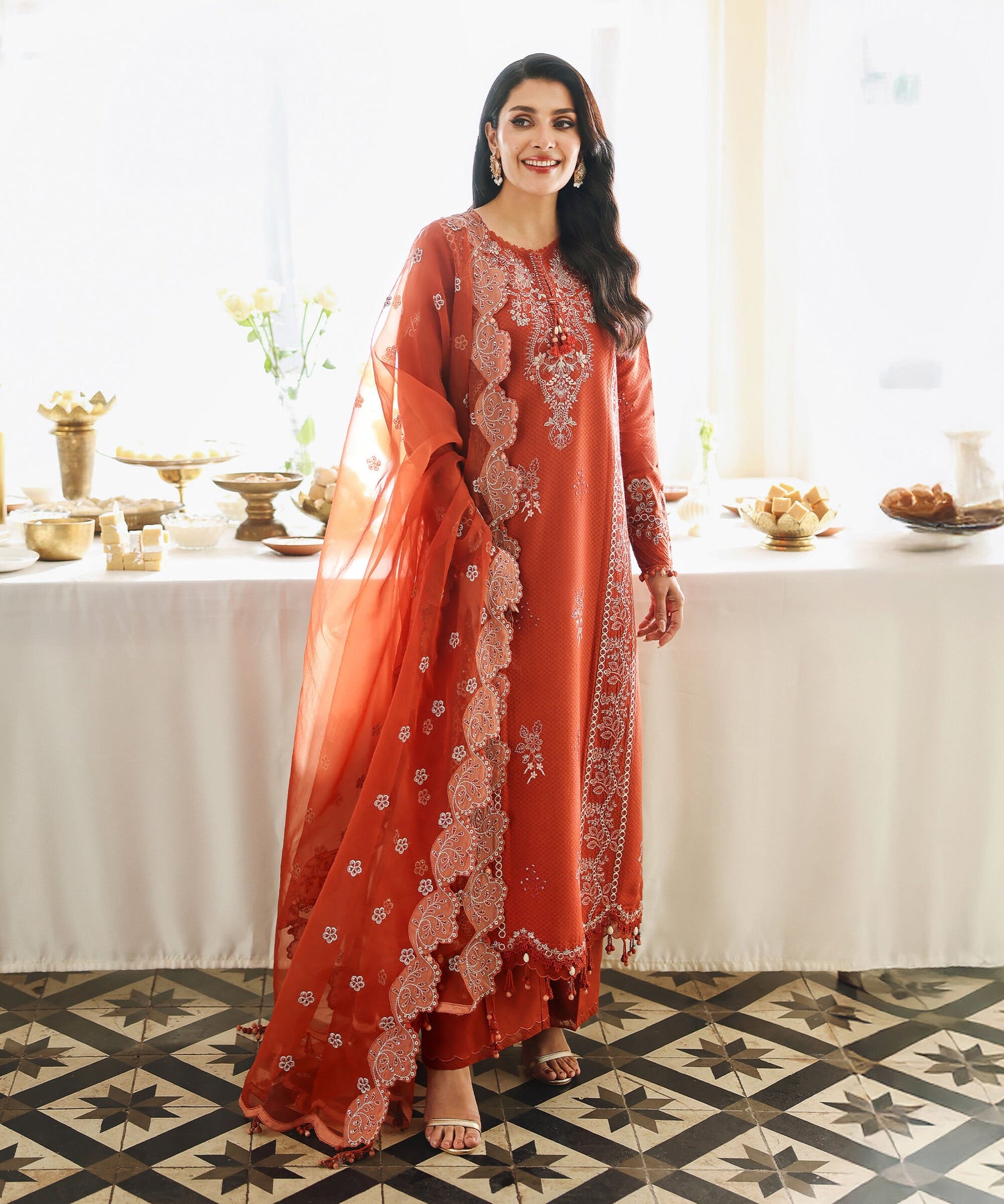 Sapphire 3 Piece Custom Stitched Suit - Rust - LB31402