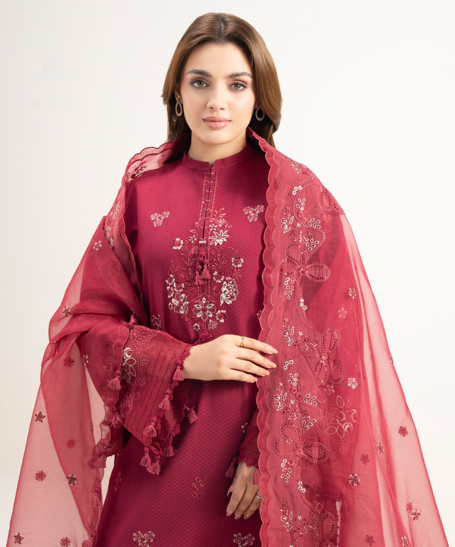 Sapphire 3 Piece Custom Stitched Suit - Red - LB31413