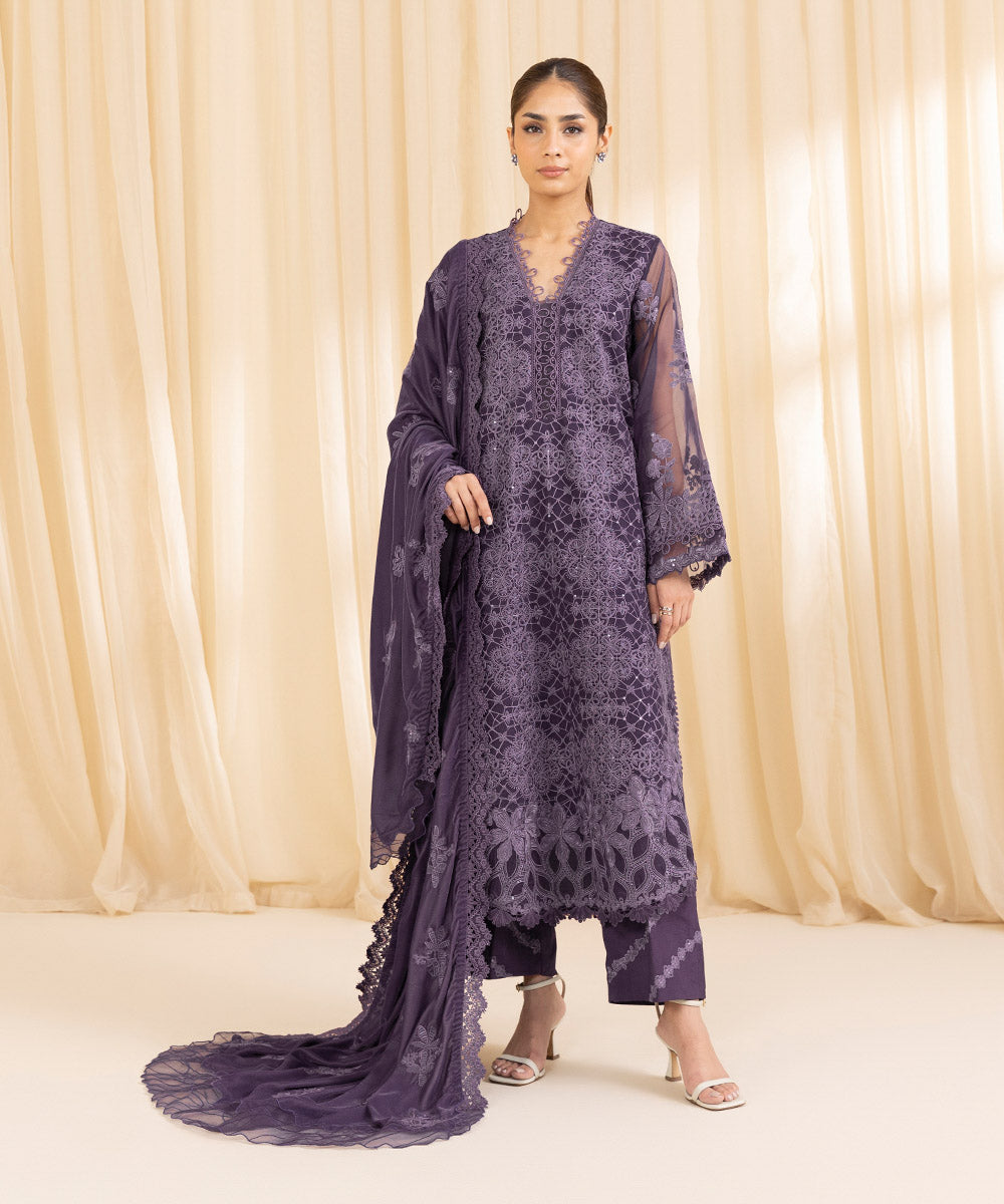 Sapphire 3 Piece Custom Stitched Suit - Purple - LB288751