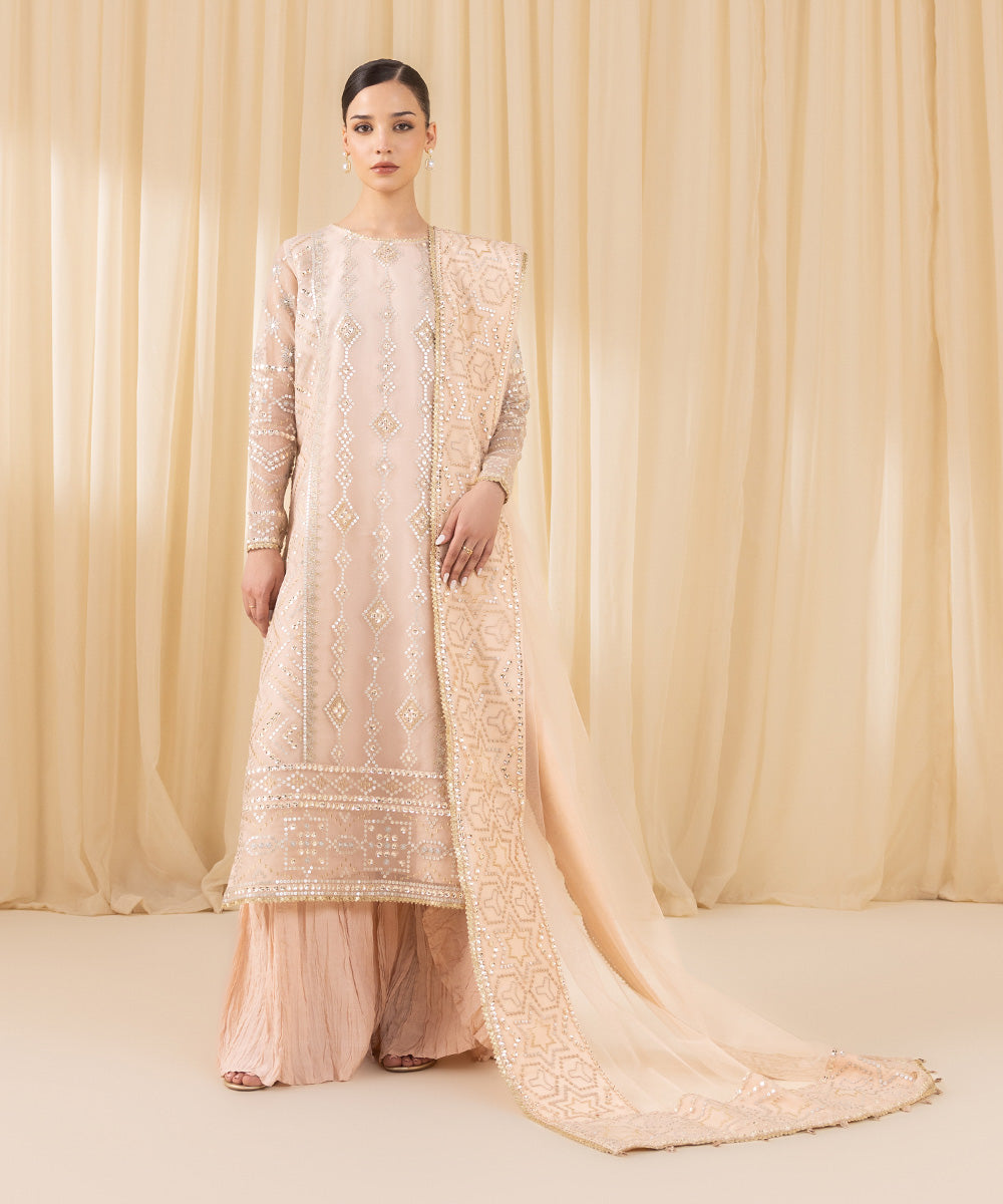 Sapphire 3 Piece Custom Stitched Suit - Pink - LB288193