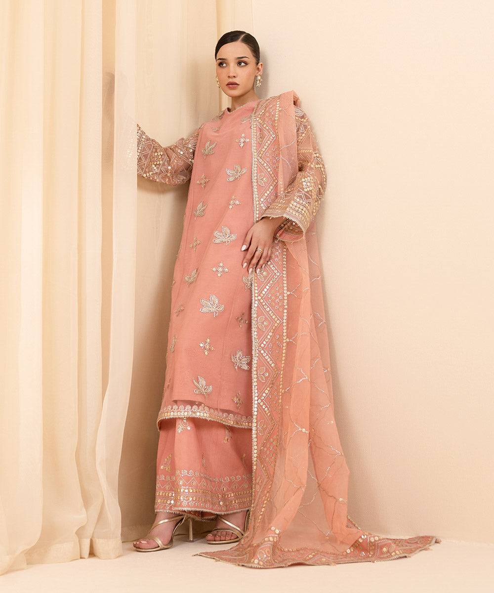 Sapphire 3 Piece Custom Stitched Suit - Pink - LB288102