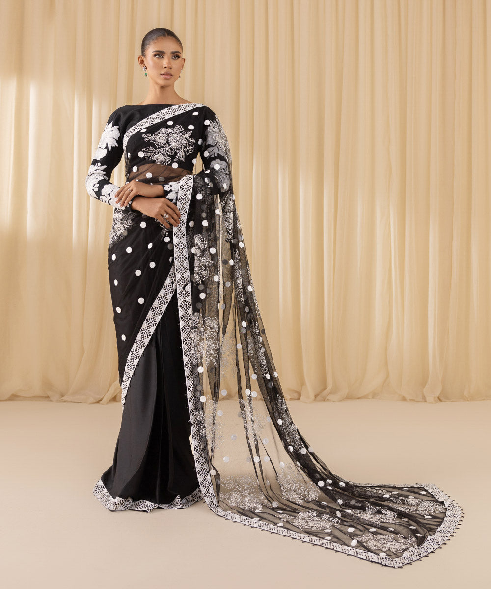 Sapphire 3 Piece Custom Stitched Suit - Black - LB288089