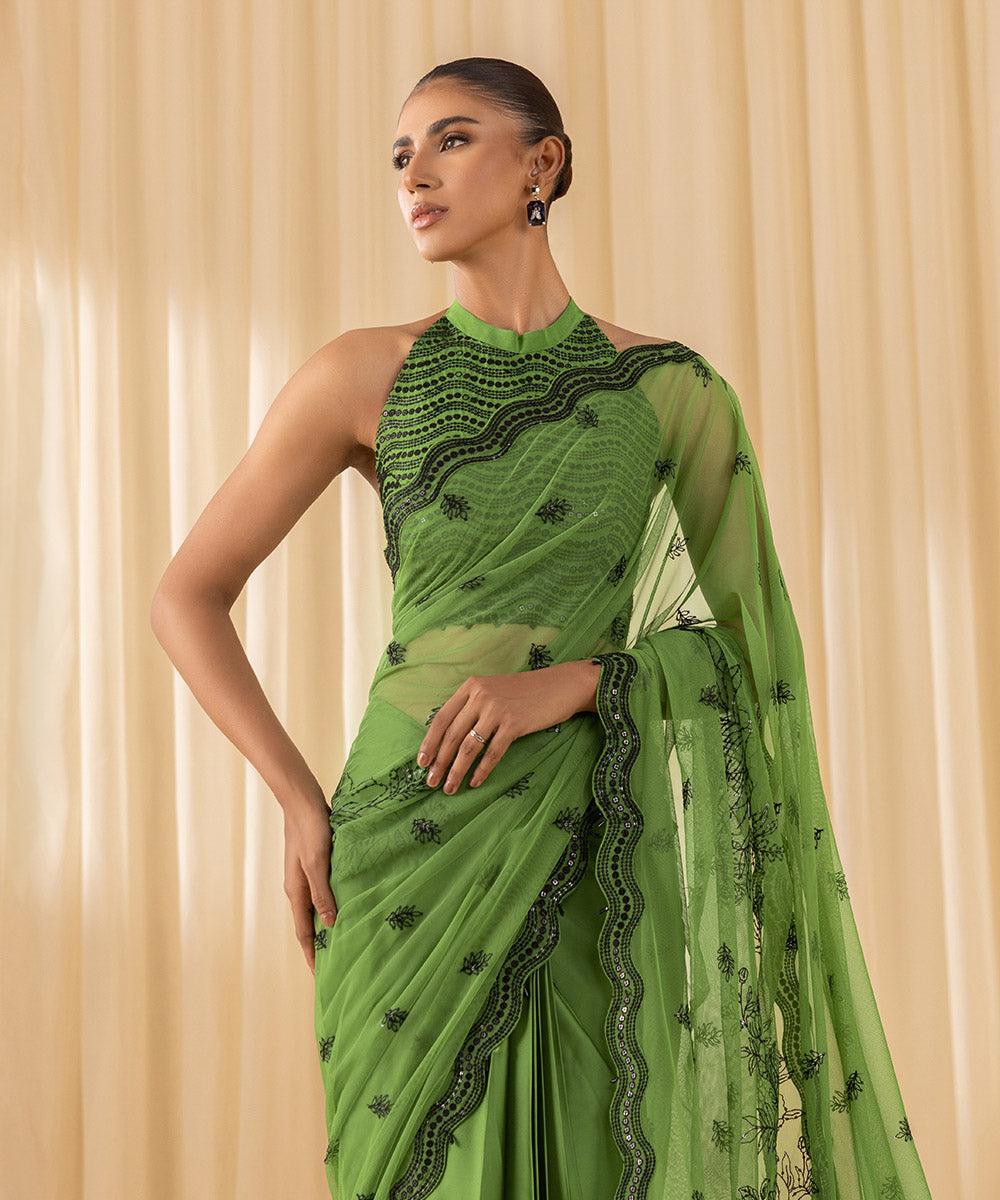 Sapphire 3 Piece Custom Stitched Suit - Green - LB288088