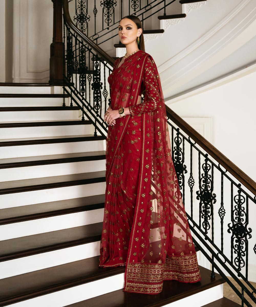 Sapphire 3 Piece Custom Stitched Suit - Red - LB288077