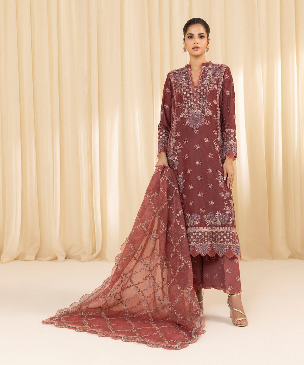 Sapphire 3 Piece Custom Stitched Suit - Pink - LB288108