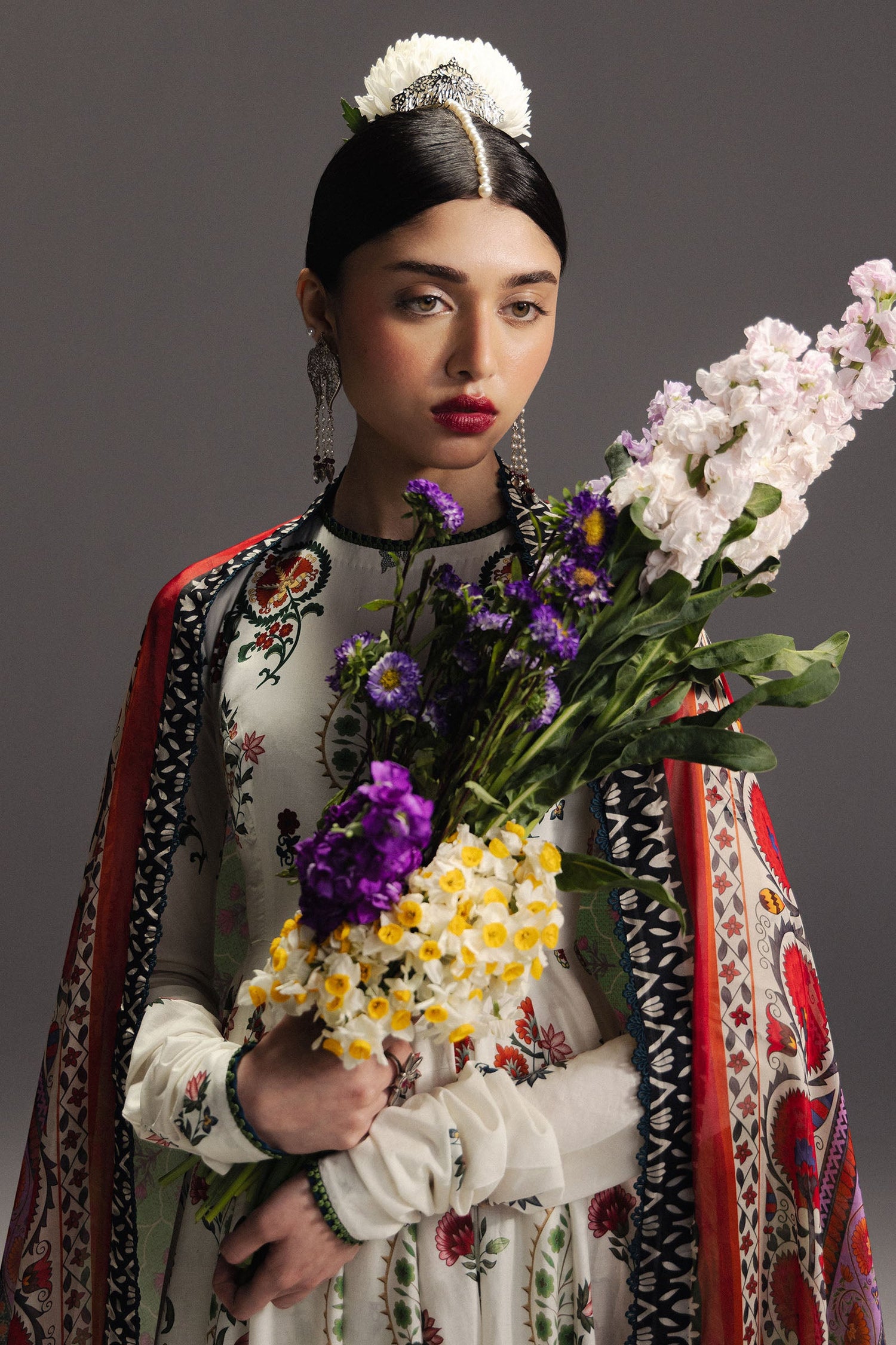 Zara Shahjahan 3 Piece Custom Stitched Suit - Off-White - LB31695