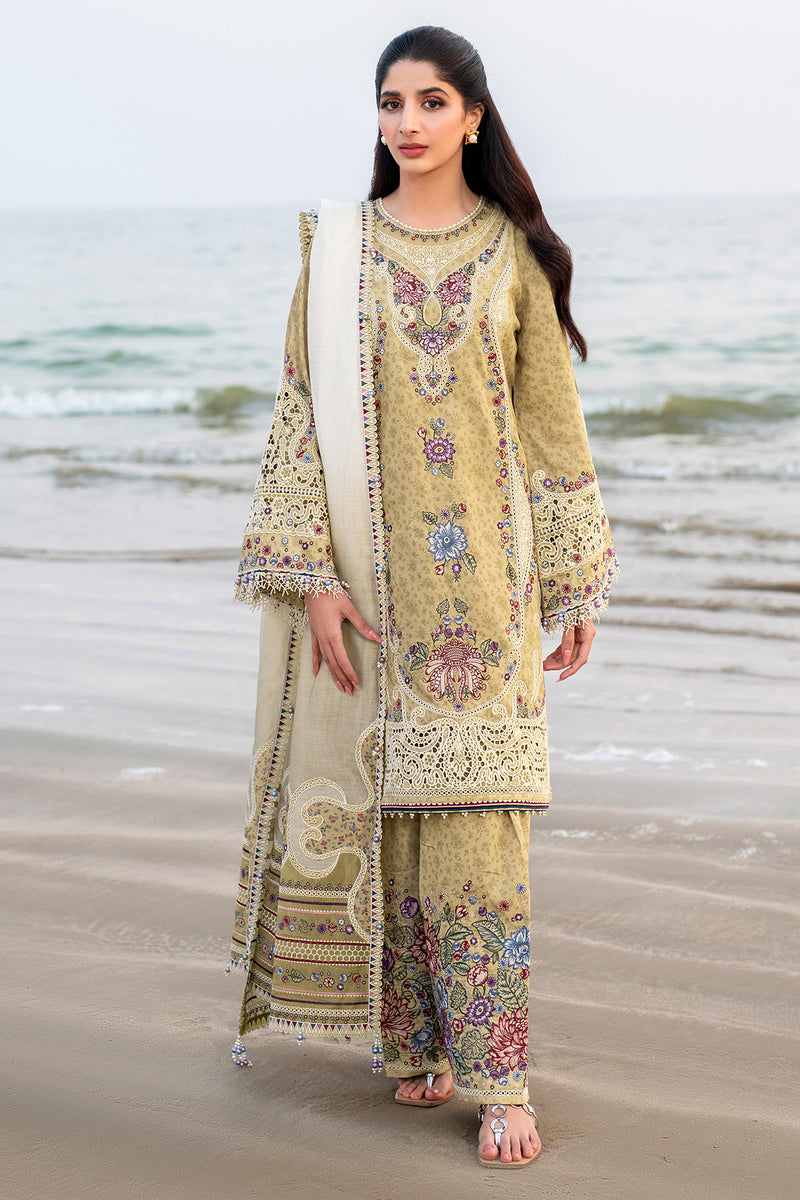 Jazmin 3 Piece Custom Stitched Suit - Beige - LB29554