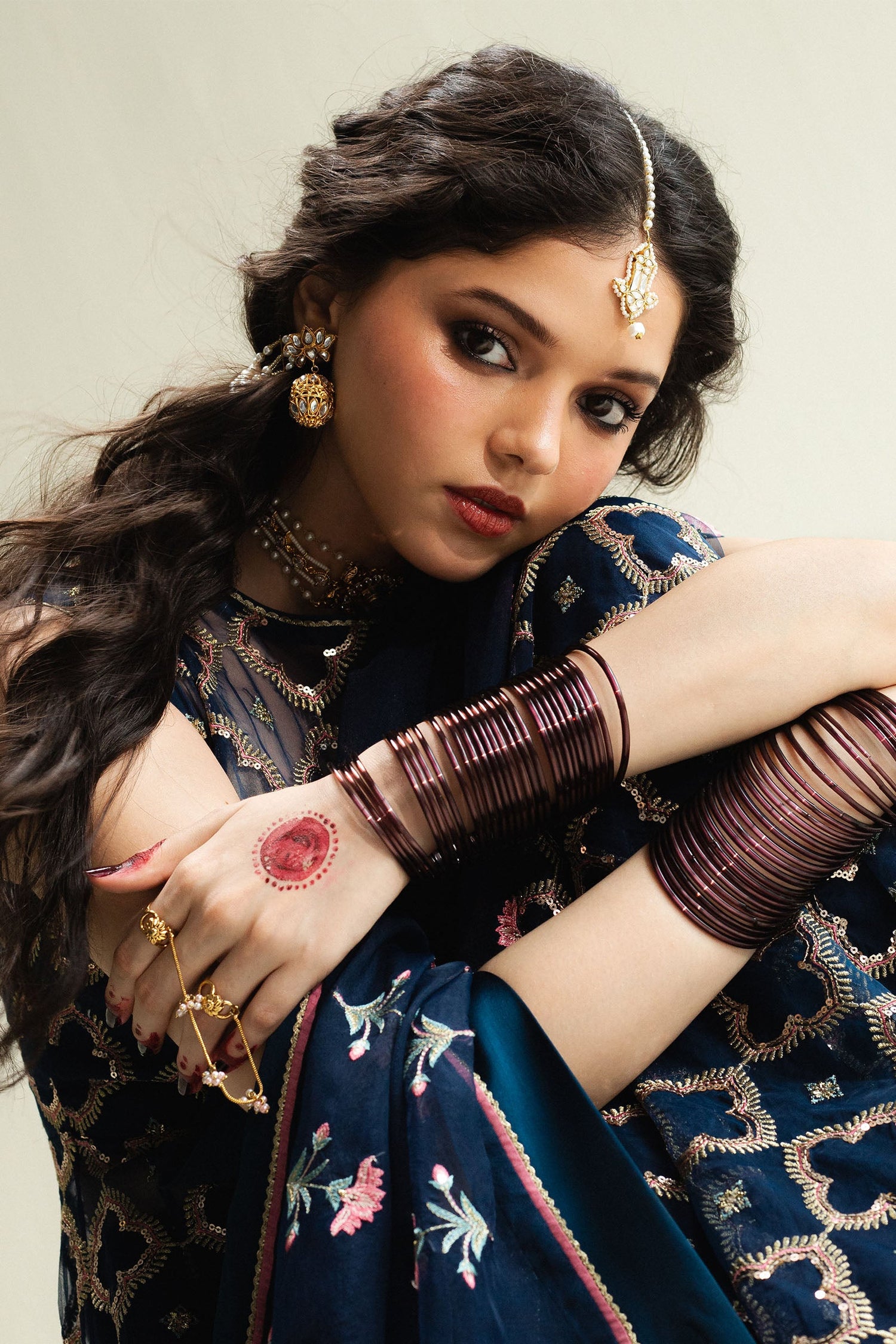 Zara Shahjahan 3 Piece Custom Stitched Suit - Blue - LB31380