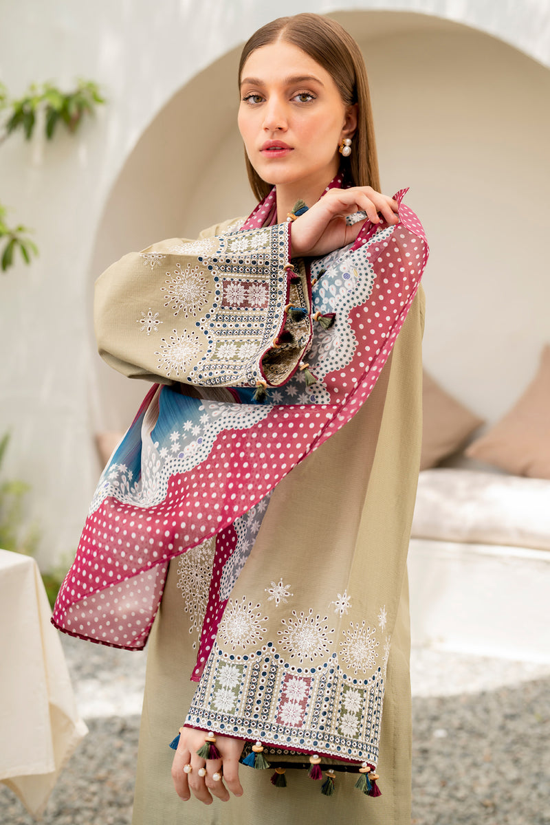 Jazmin 3 Piece Custom Stitched Suit - Beige - LB287325