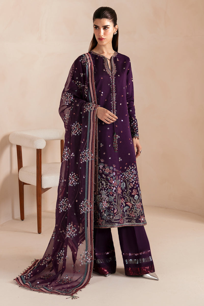 Jazmin 3 Piece Custom Stitched Suit - Purple - LB287957