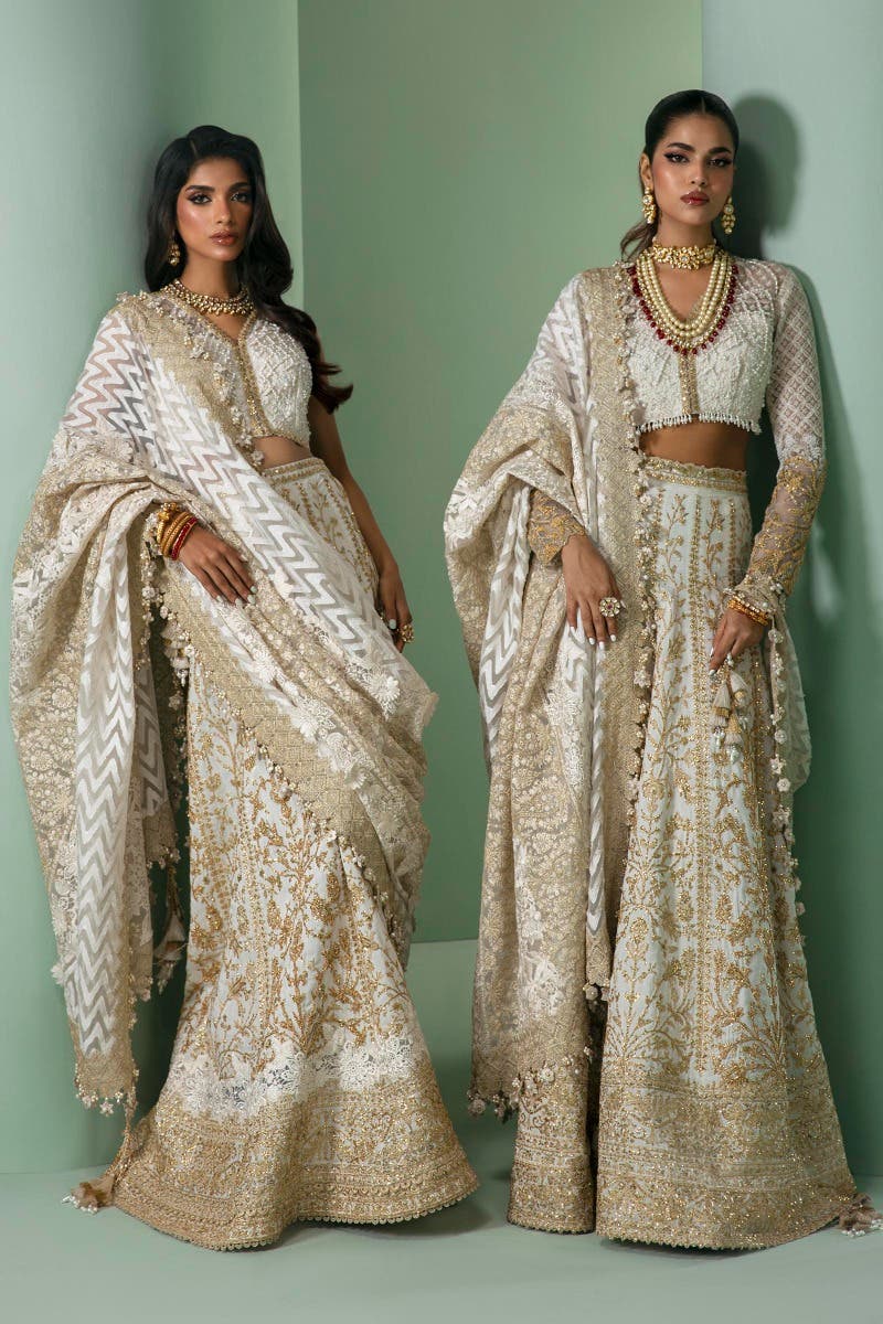 Sana Safinaz 3 Piece Custom Stitched Suit - Off-White - LB285157