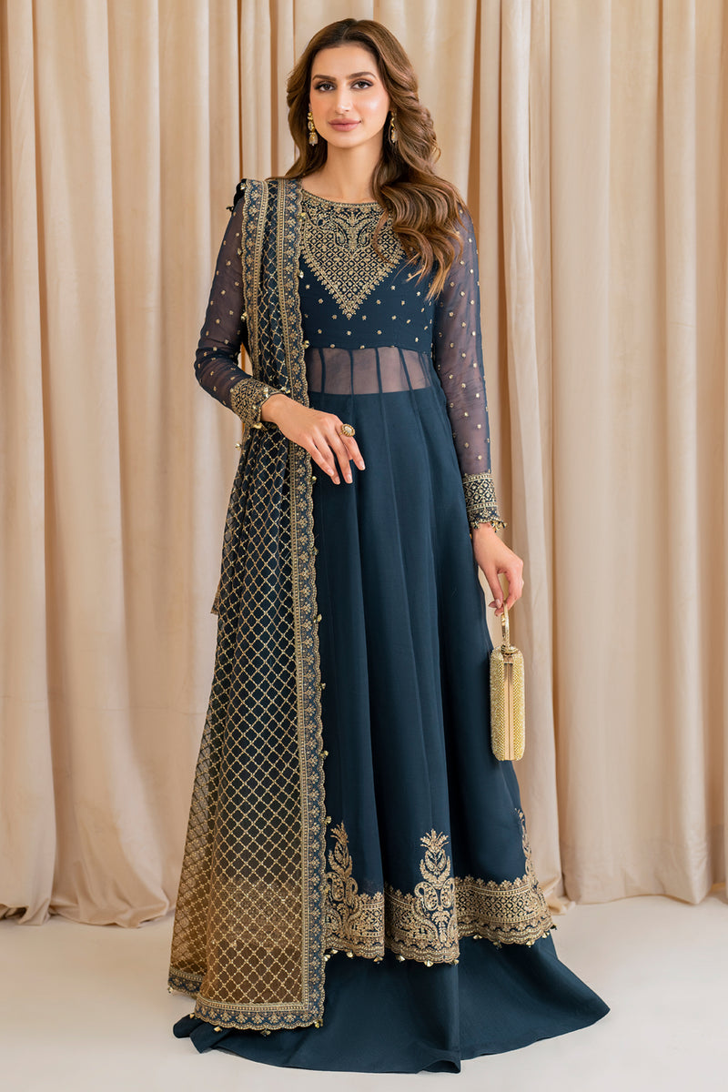 Jazmin 3 Piece Custom Stitched Suit - Blue - LB287444