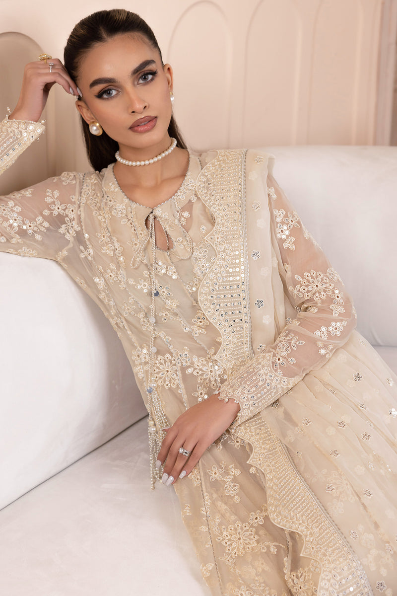 Jazmin 3 Piece Custom Stitched Suit - Beige - LB287432