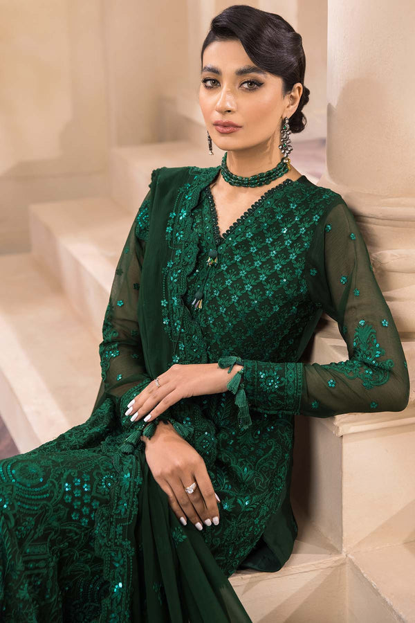 Farasha 3 Piece Custom Stitched Suit - Green - LB287456