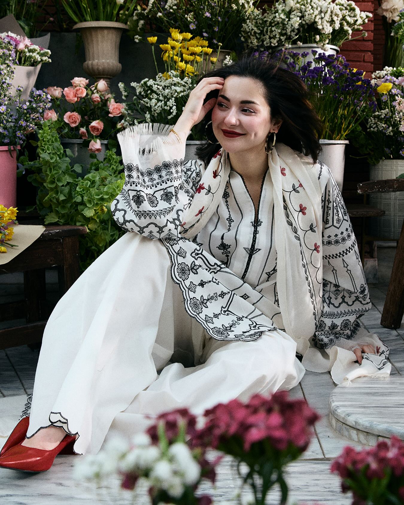 Zara Shahjahan 3 Piece Custom Stitched Suit - Off-White - LB30218