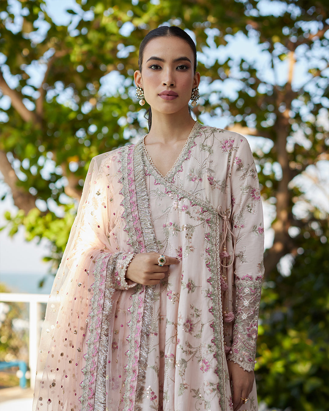 Faiza Saqlain 3 Piece Custom Stitched Suit - Pink - LB286666