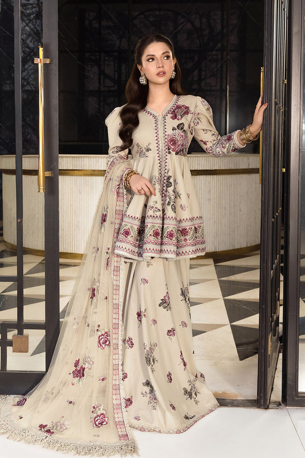 So Kamal 3 Piece Custom Stitched Suit - Beige - LB31561