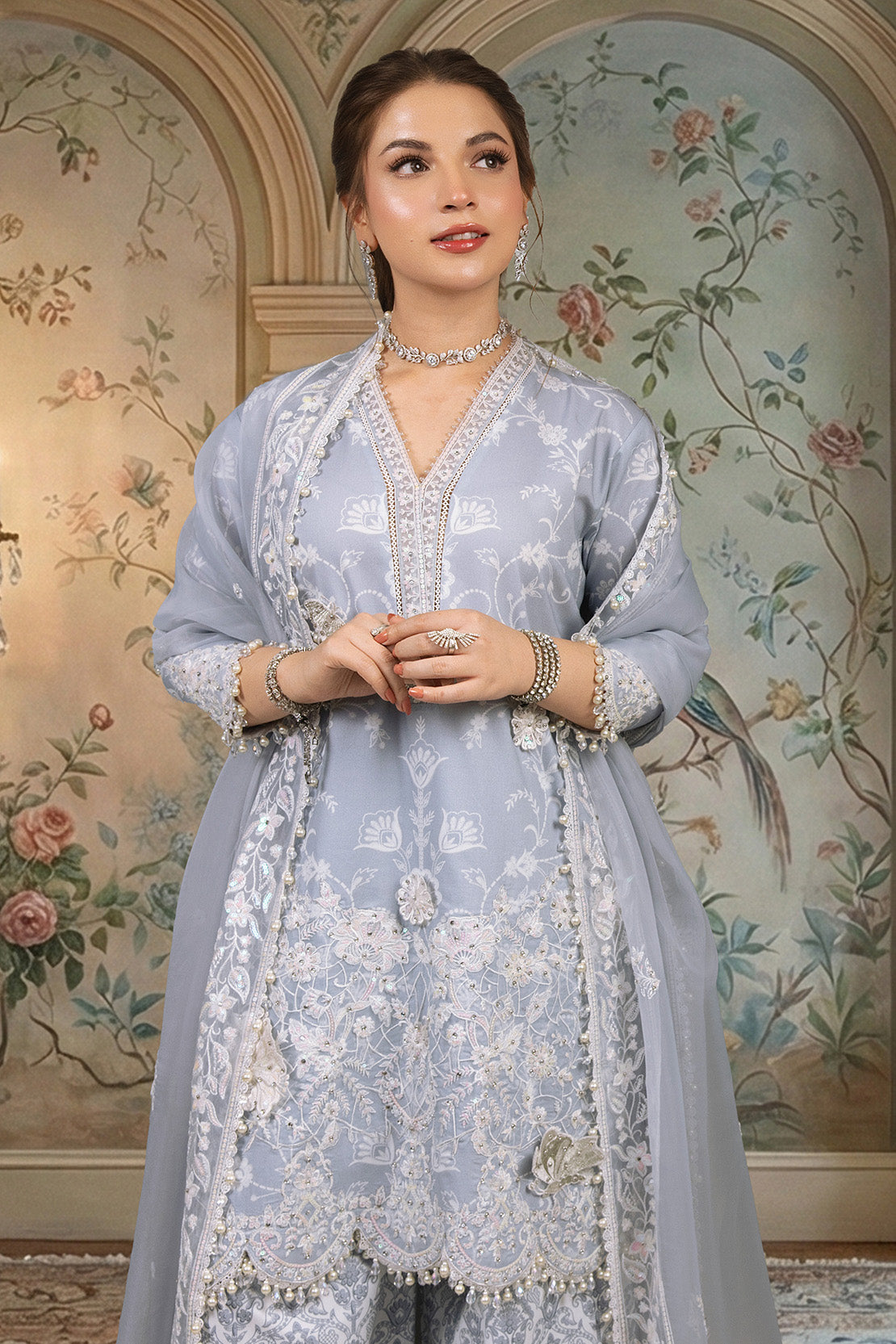 So Kamal 3 Piece Custom Stitched Suit - Gray - LB31564