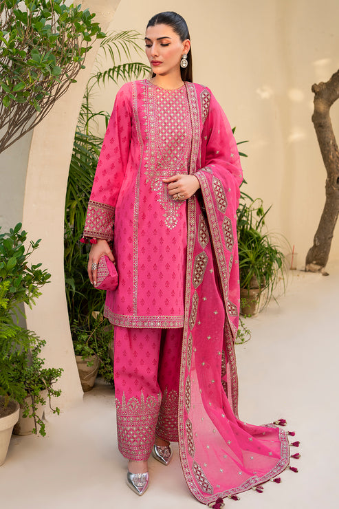 Jazmin 3 Piece Custom Stitched Suit - Pink - LB286784