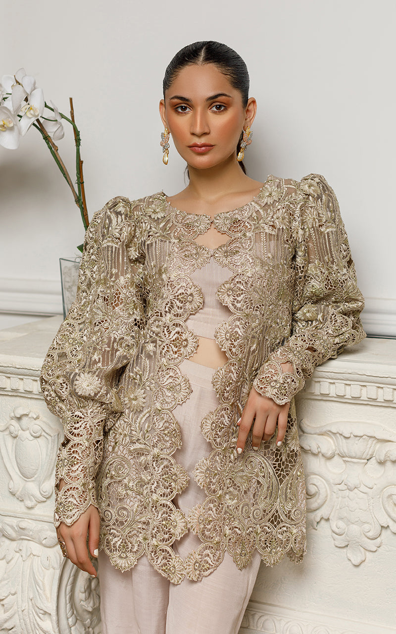 Threads & Motifs 2 Piece Custom Stitched Suit - Beige - LB285207