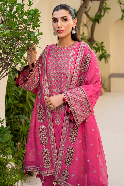 Jazmin 3 Piece Custom Stitched Suit - Pink - LB286784