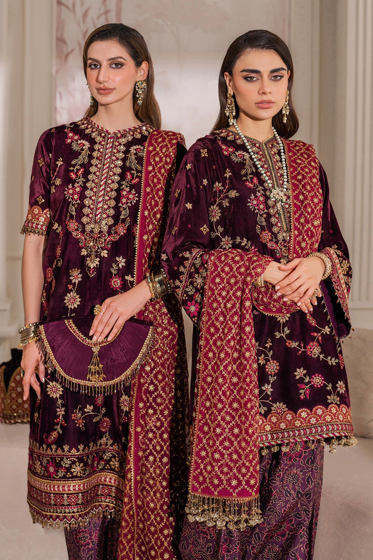 Baroque 3 Piece Custom Stitched Suit - Purple - LB288277