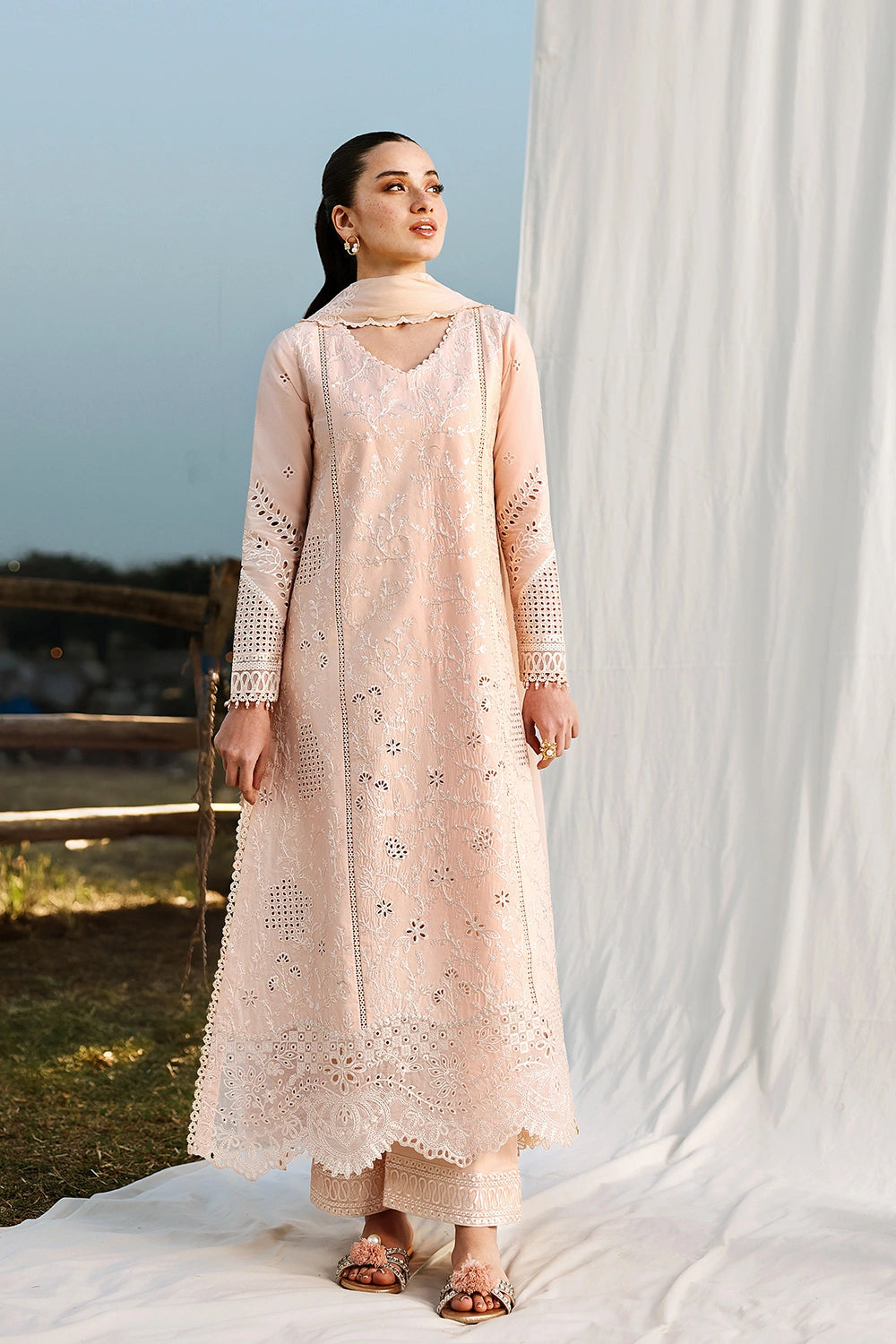 Azure 3 Piece Custom Stitched Suit - Peach - LB31571