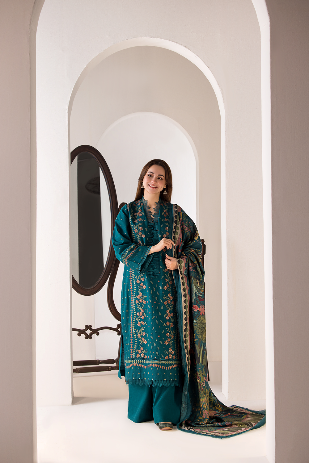 Sobia Nazir 3 Piece Custom Stitched Suit - Blue - LB288910