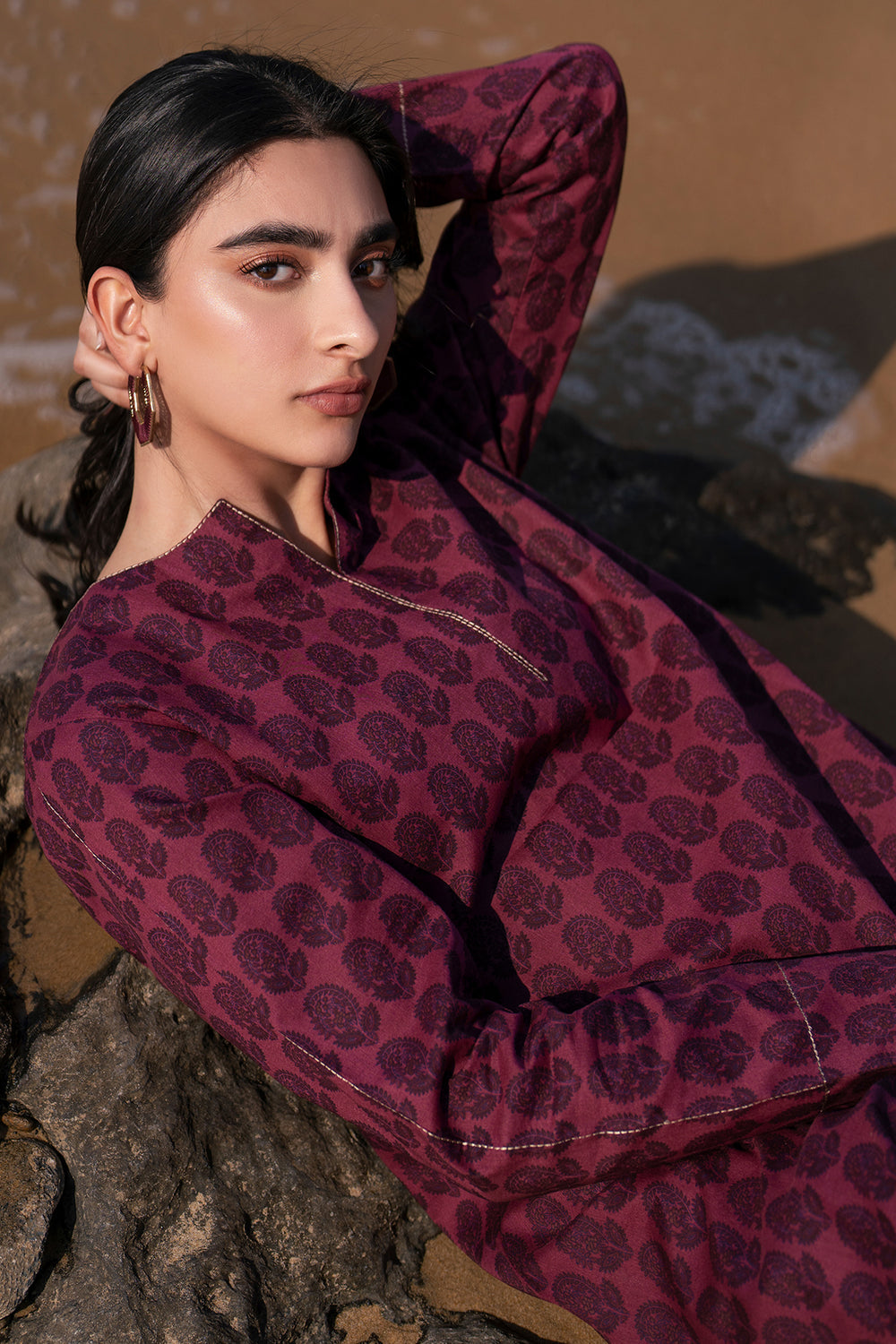 Jazmin 3 Piece Custom Stitched Suit - Red - LB30341