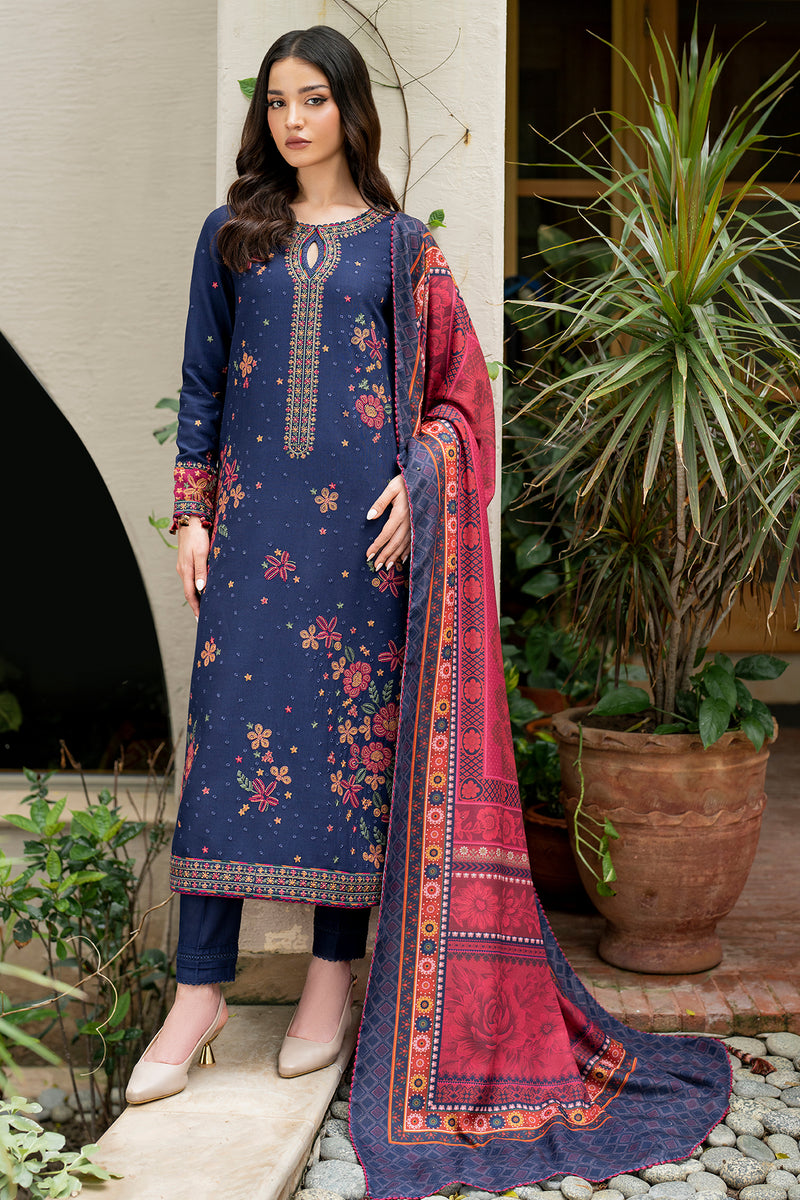 Jazmin 3 Piece Custom Stitched Suit - Blue - LB287943