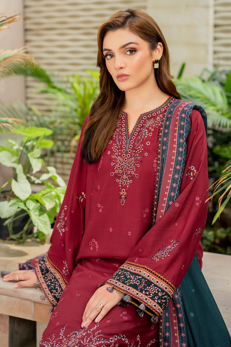 Jazmin 3 Piece Custom Stitched Suit - Red - LB287941