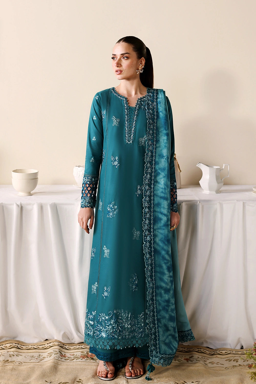 Azure 3 Piece Custom Stitched Suit - Green - LB31572